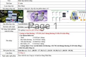 ĐƠN HÀNG TUYỂN DỤNG THÁNG 10